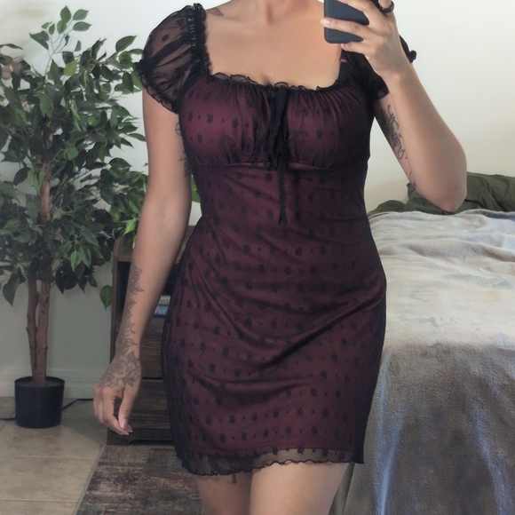 Red Mini Dress - Picture 4 of 8